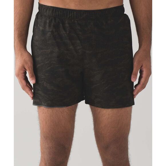 Lululemon Surge Short 5" Mens M EUC Pocket Swift Lined Elastic Waist Training - Picture 1 of 7